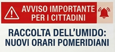Variazione Orario Raccolta Frazione Organica - Umido