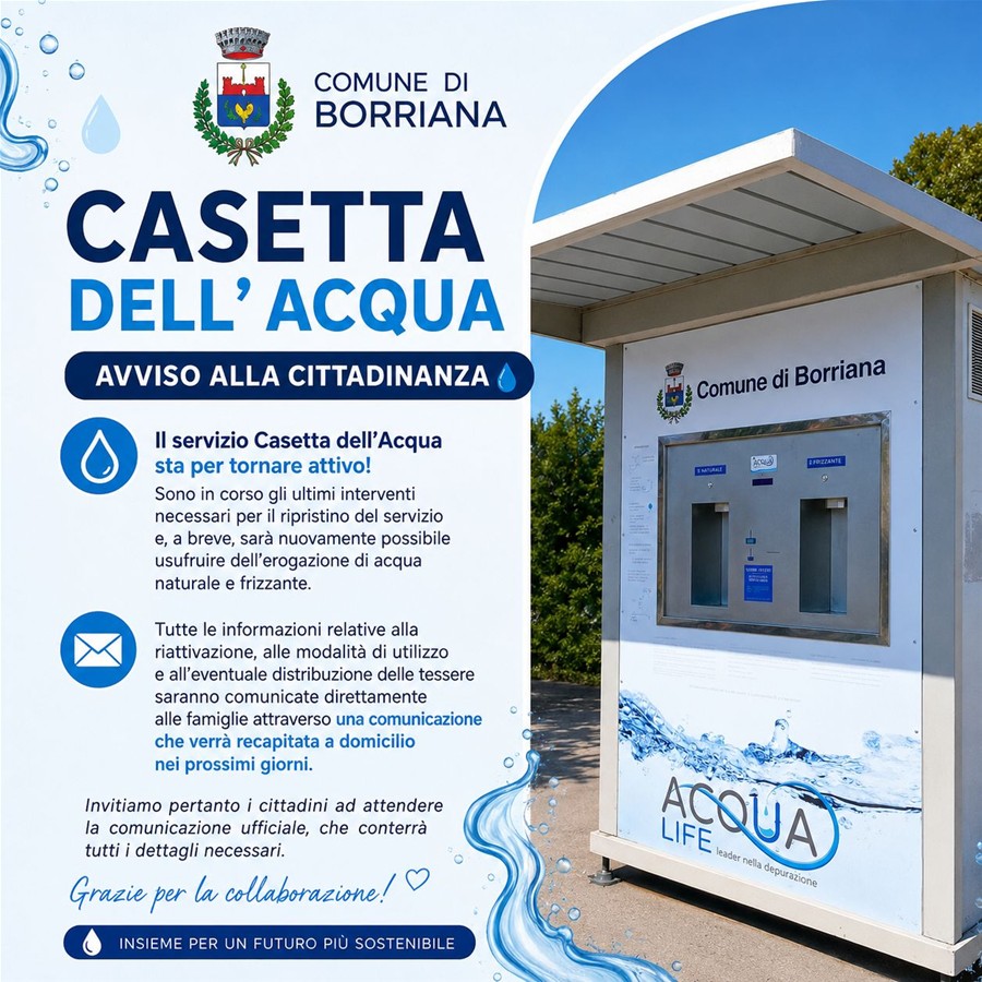 Casetta Acqua Avviso