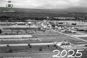 Foto aerea del comune di Borriana negli anni '60